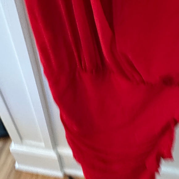 Amazon Red Ruched Mini Dress - Picture 3 of 3